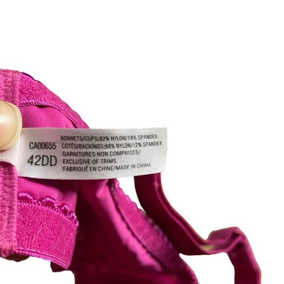 Intimates Women's Pink Patterned Underwire Bra - Picture 6 of 7